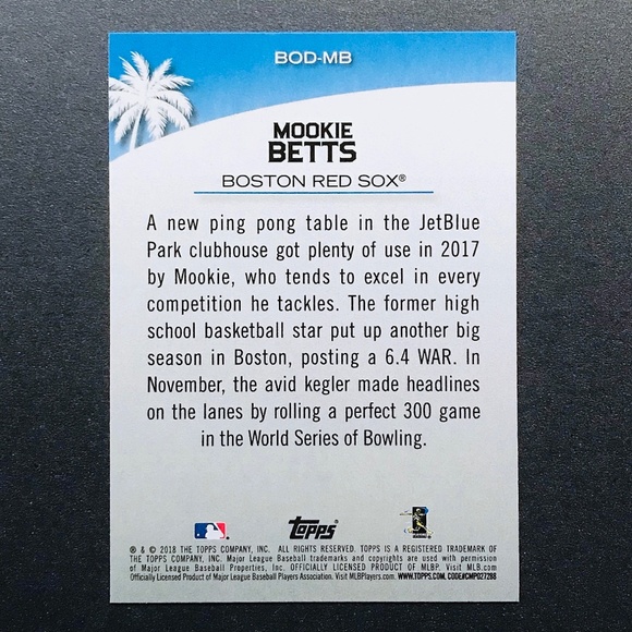 Mookie Betts - 2018 Topps Opening Day Before Opening Day #BOD-MB - Picture 2 of 2